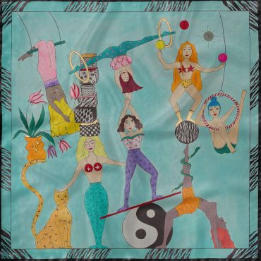 Silk Scarf The Equilibrists 90x90cm
